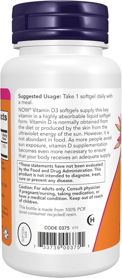 Supplements, Vitamin D-3 1,000 IU, High Potency, Structural Support*, 360 Softgels