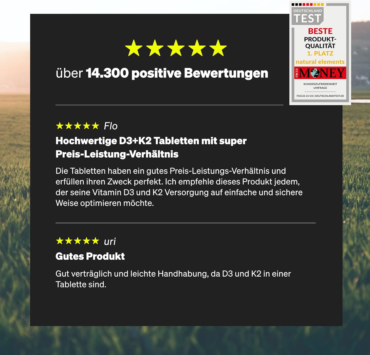 Natural Elements Vitamin D3 + K2 Depot – 180 Tabletten – Premium-Qualität: K2VITAL® Von Kappa – 99,7+% All-Trans K2-MK7 + 5000 IE Vitamin D3 – Hochdosiert, Ohne Zusätze – Laborgeprüfte Qualität