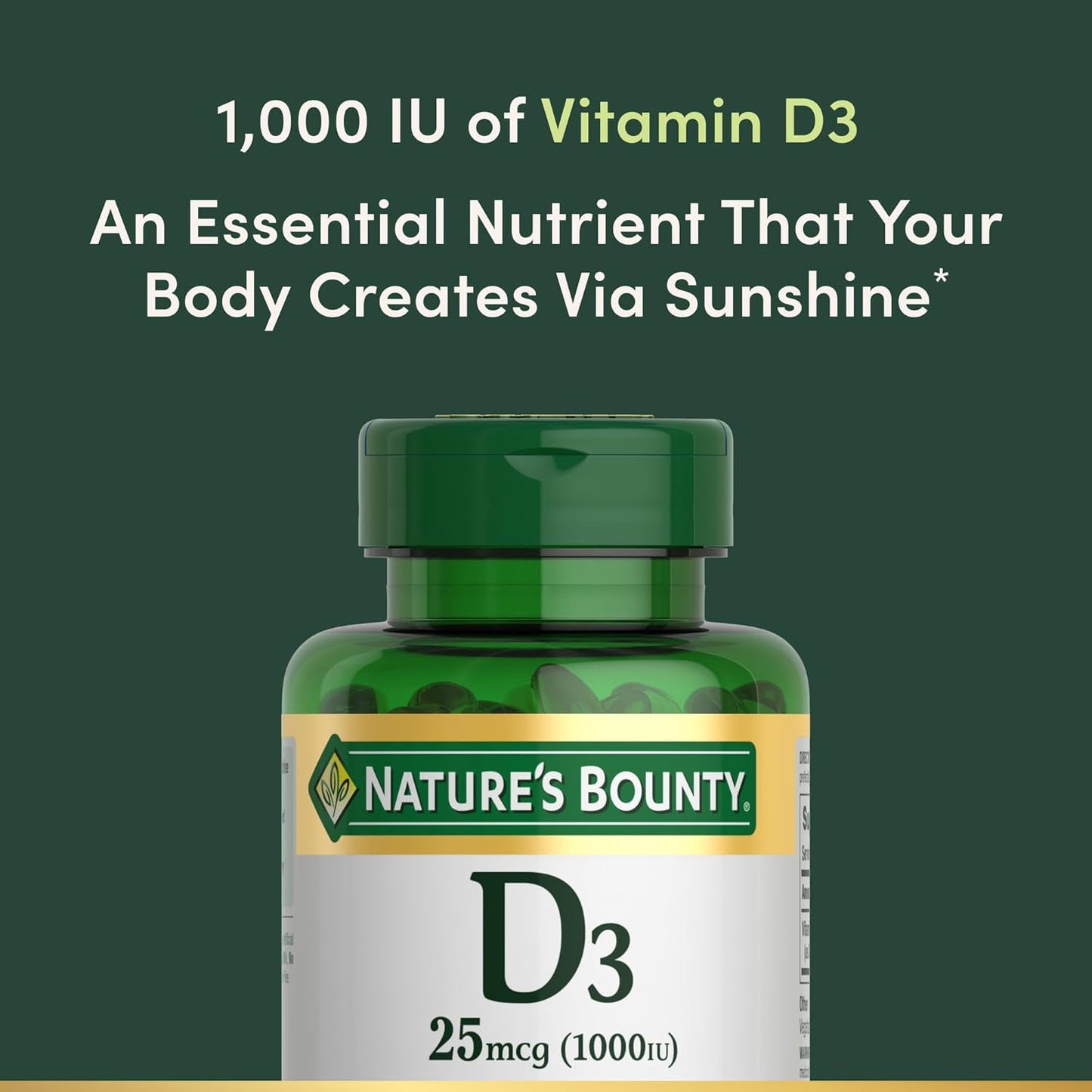 Vitamin D3 1000 IU Helps Maintain Healthy Bones, 250 Rapid Release Softgels