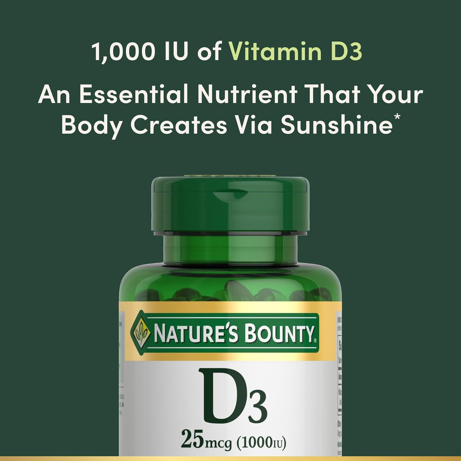 Vitamin D3 1000 IU Helps Maintain Healthy Bones, 250 Rapid Release Softgels